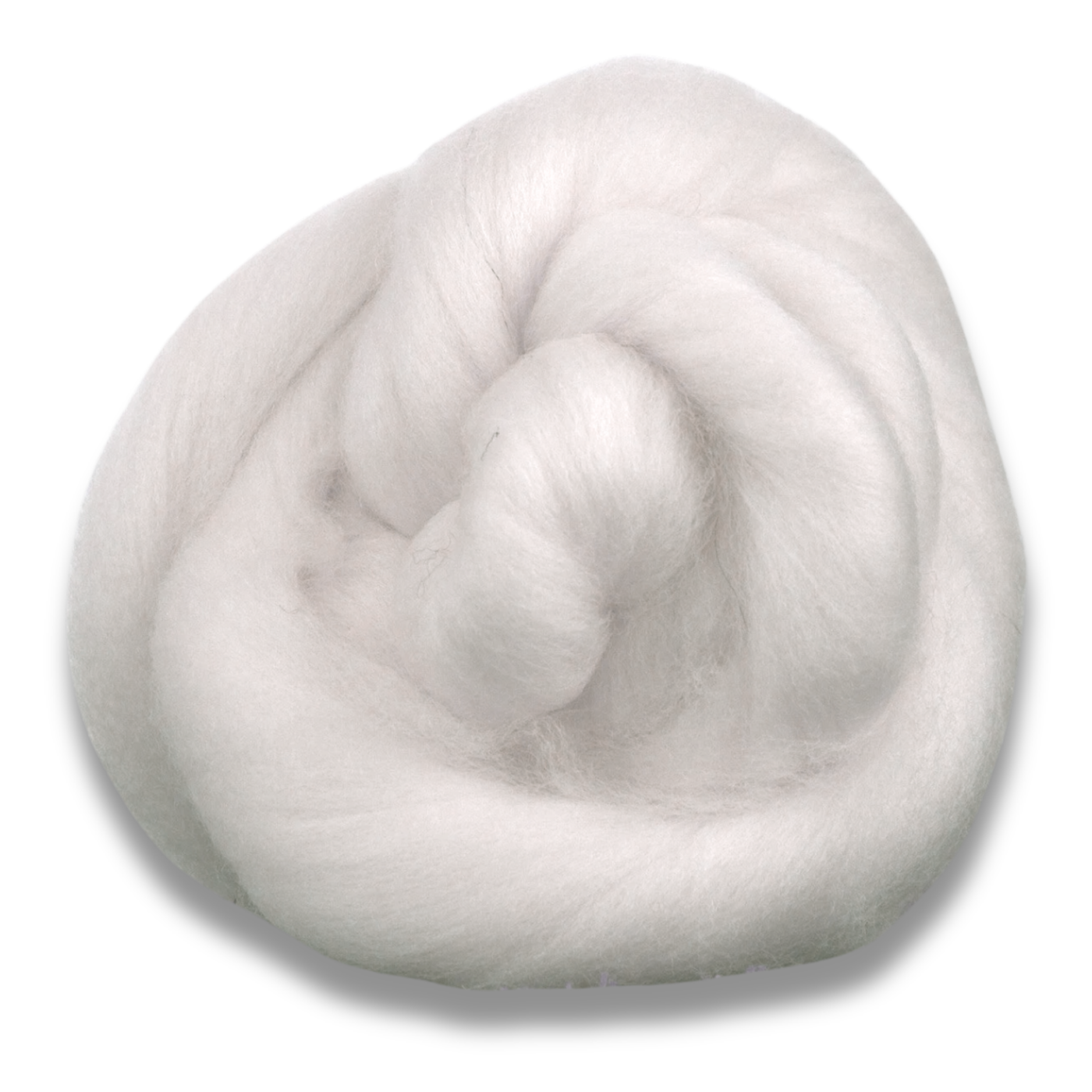 White Polwarth Wool Top – ultra-soft, strong, and naturally bright white fiber ideal for spinning, felting, dyeing, and weaving. This ethically sourced, non-mulesed wool provides excellent elasticity, durability, and stitch definition for fiber artists and crafters.