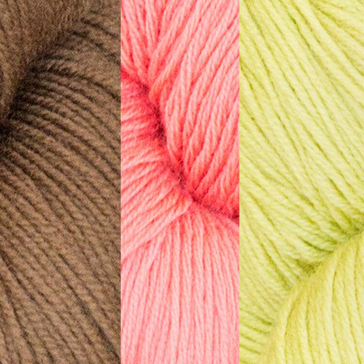 Divanyolu Shawl Kit | Yarn Art in Linen Stitch-Knitting Kits-Urth Yarns-Walnut + Cherry + Pistachio-Revolution Fibers