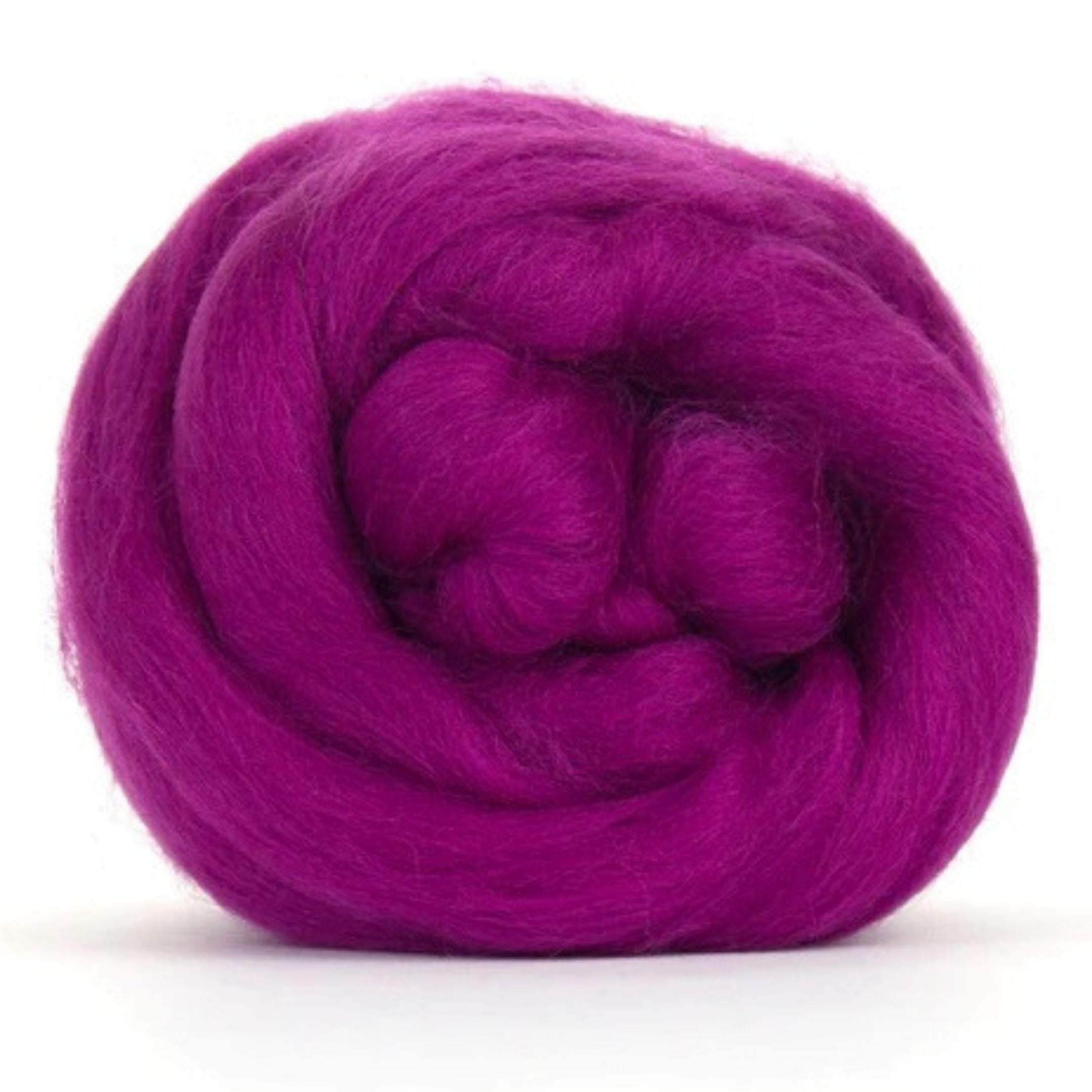 Revolution Fibers Solid Colored Merino Wool Tops | Premium 22 Micron, 64 Count Wool-Wool Roving-Revolution Fibers-Fuchsia-Revolution Fibers