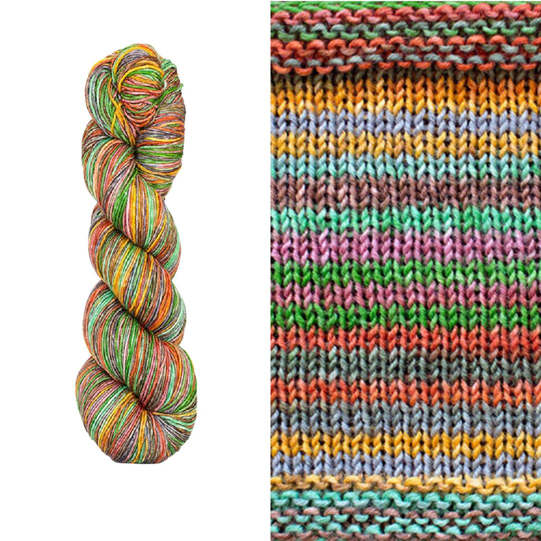 Anica Shawl Kit | Yarn Art Using Garter Stitch-Knitting Kits-Urth Yarns-Uneek Fingering 3013-Revolution Fibers