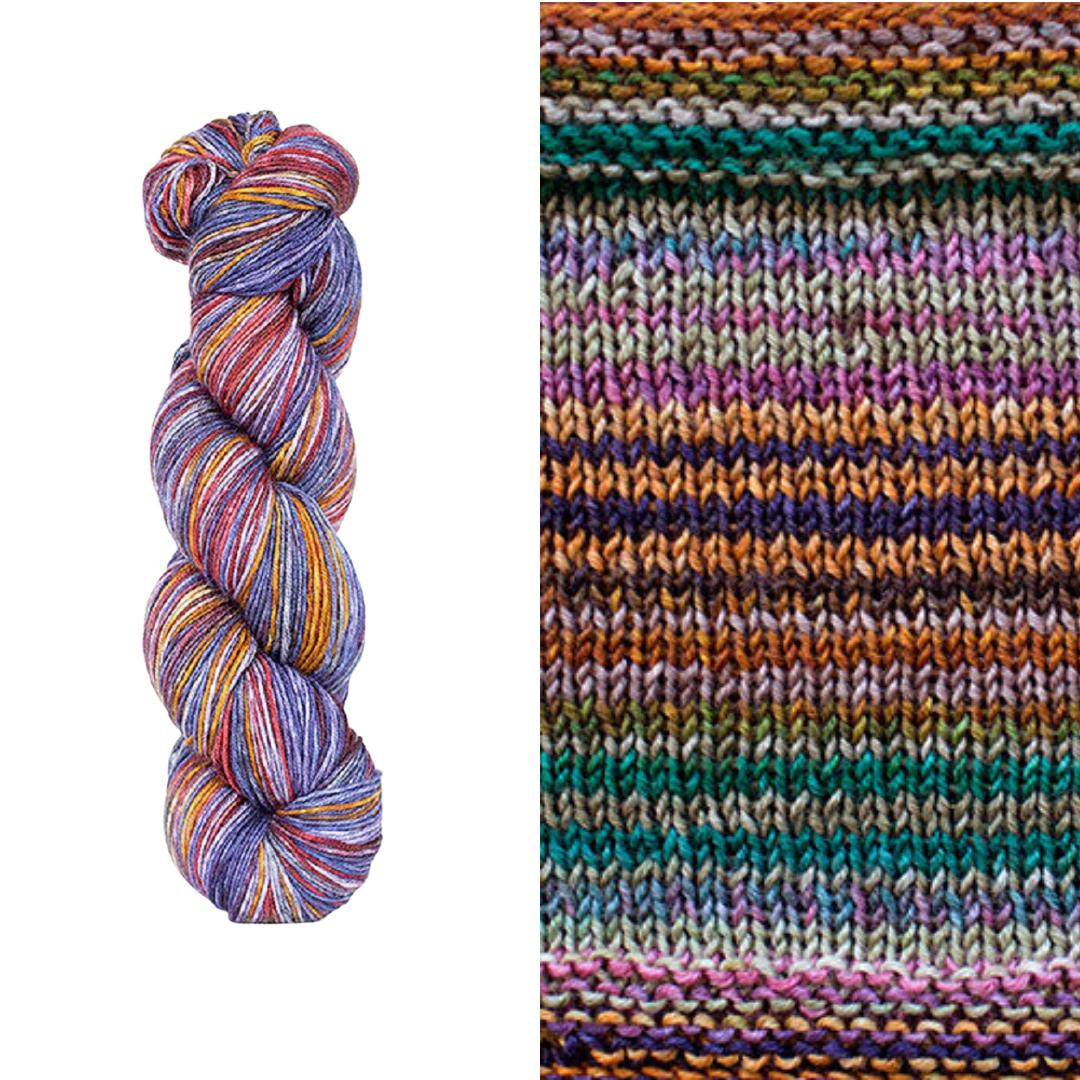 Anica Shawl Kit | Yarn Art Using Garter Stitch-Knitting Kits-Urth Yarns-Uneek Fingering 3017-Revolution Fibers