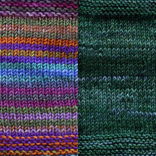 Koza Cocoon Wrap Kit | Yarn Art in Herringbone Stitch-Knitting Kits-Urth Yarns-Uncuffed-Koza 4020 + 65-Revolution Fibers