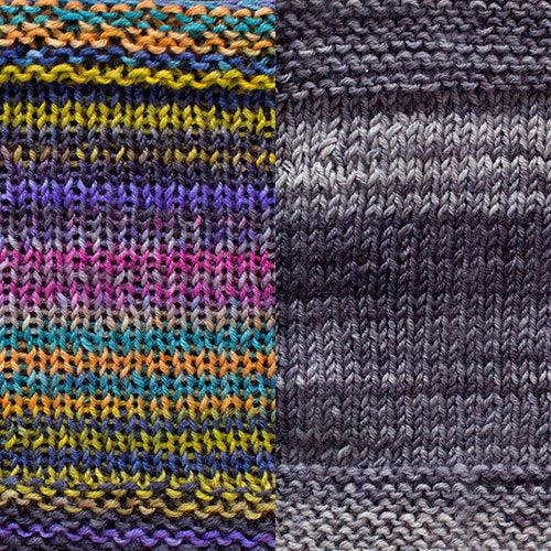 Koza Cocoon Wrap Kit | Yarn Art in Herringbone Stitch-Knitting Kits-Urth Yarns-Uncuffed-Koza 4022 + 63-Revolution Fibers
