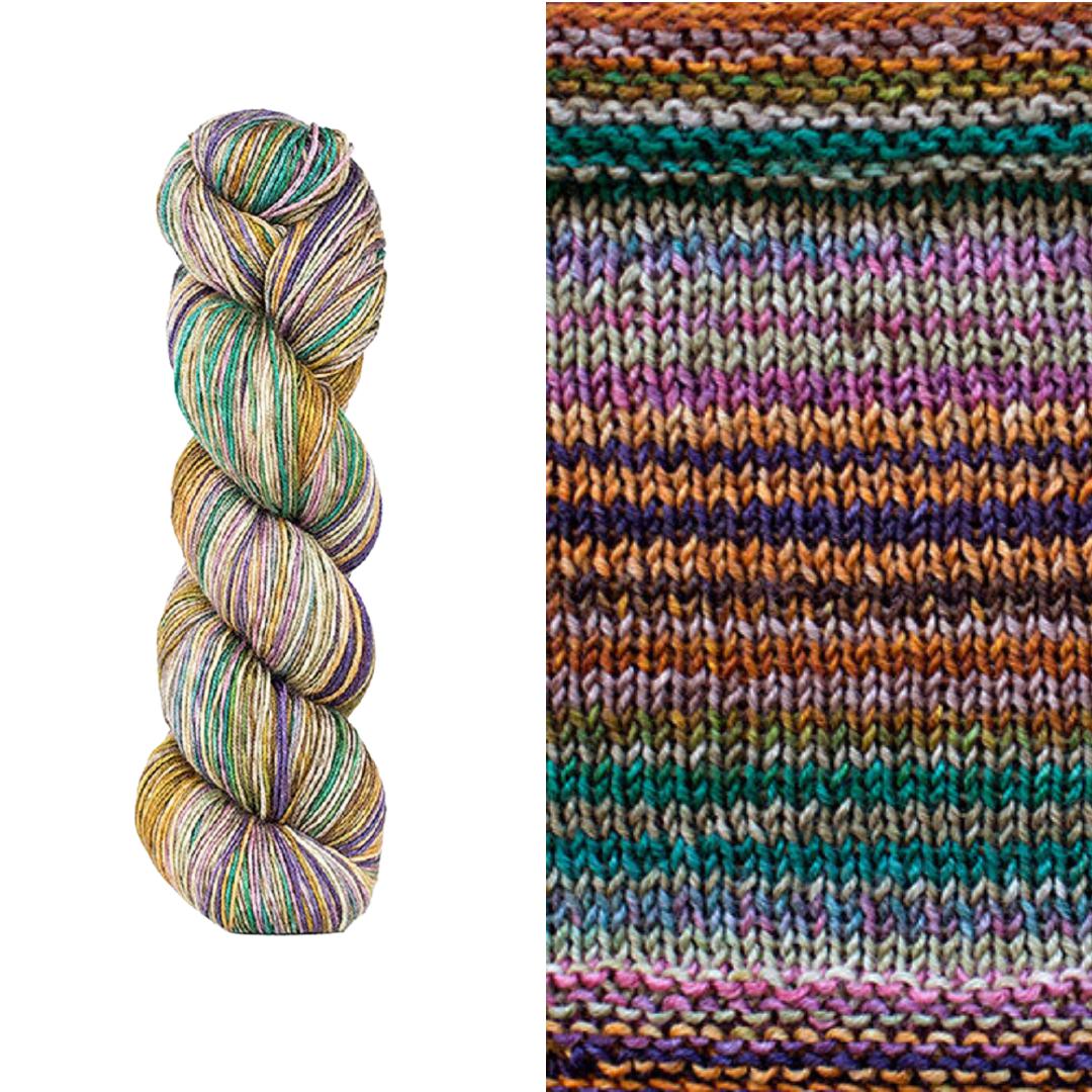 Anica Shawl Kit | Yarn Art Using Garter Stitch-Knitting Kits-Urth Yarns-Uneek Fingering 3019-Revolution Fibers