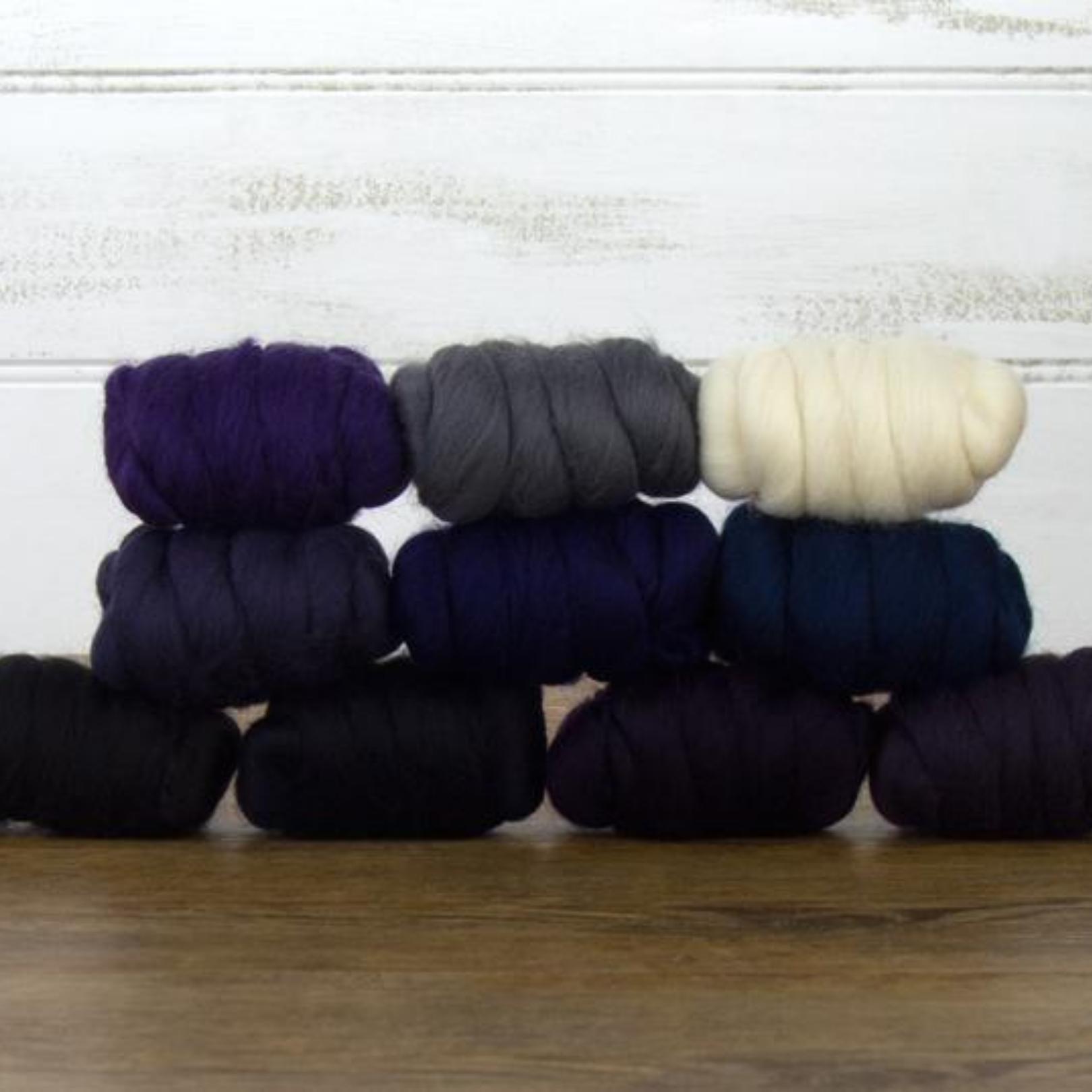 Mixed Merino Wool Variety Pack | Curious Cosmos (Multicolored) 250 Grams, 23 Micron-Wool Roving-Revolution Fibers-Revolution Fibers