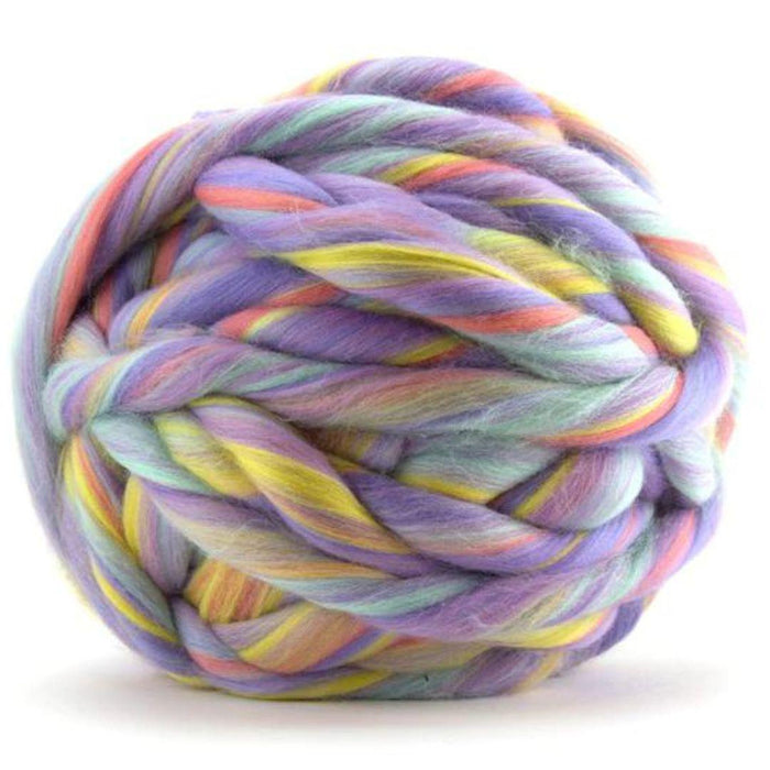 Cotton Candy Merino Wool Blend | 8 Ounces of Luxuriously Soft Multicolored Merino Wool Top-Wool Roving-Revolution Fibers-Revolution Fibers