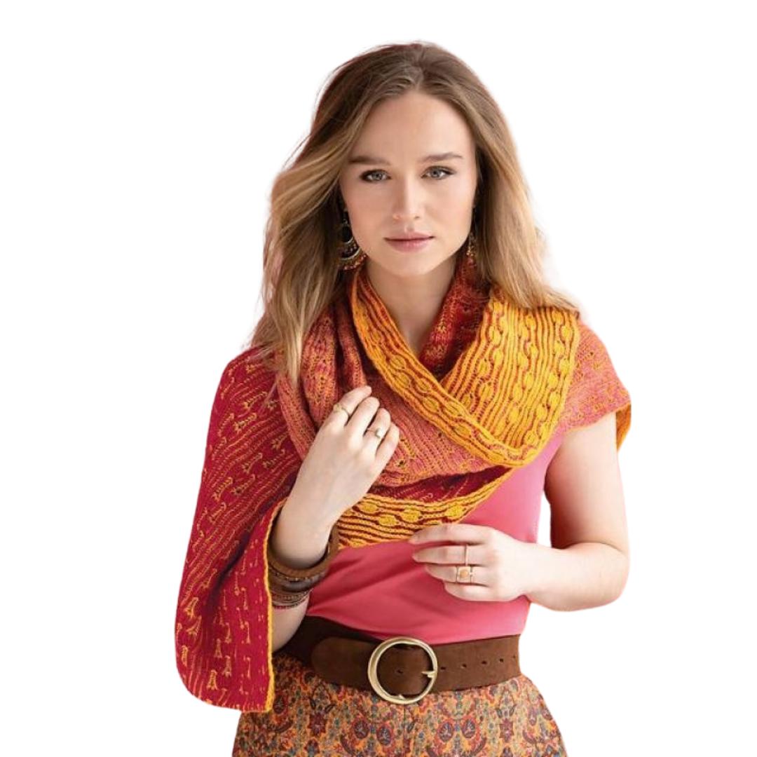 Reversal Shawl Kit | Vogue Knitting Feature-Knitting Kits-Urth Yarns-3052 + 805-Revolution Fibers