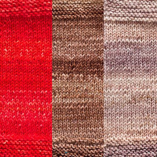 Maya Shawl Kit - 3 Colors | Worsted Weight-Knitting Kits-Urth Yarns-4051 + 60 + 62-Revolution Fibers