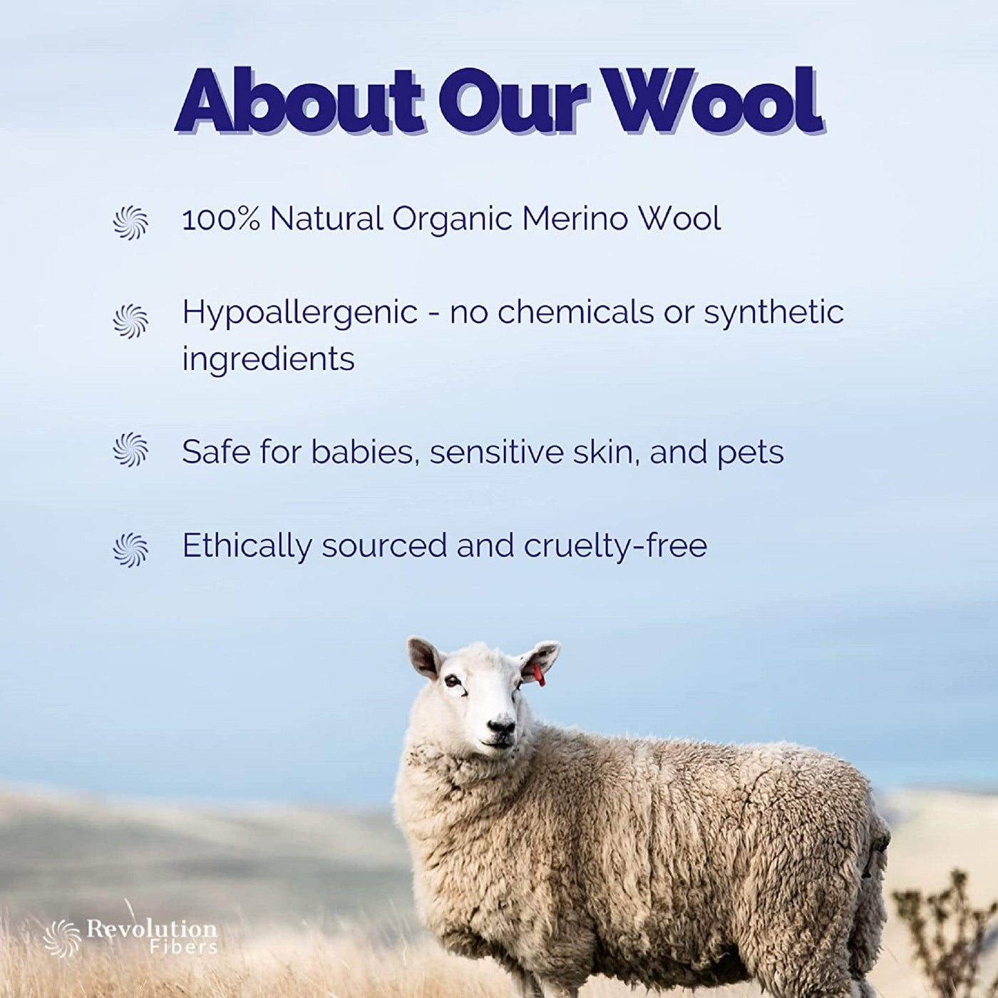 100% Merino Wool Roving - Natural