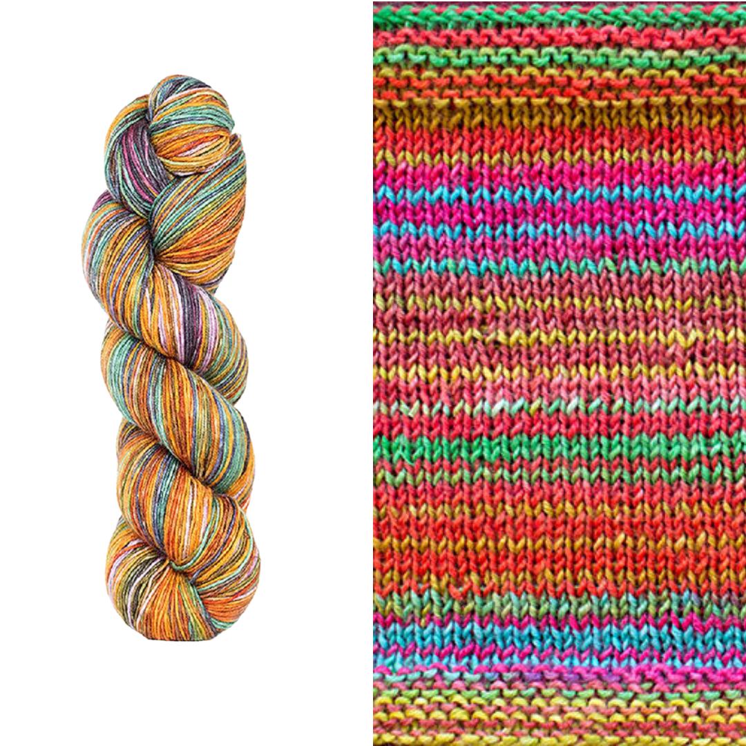 Anica Shawl Kit | Yarn Art Using Garter Stitch-Knitting Kits-Urth Yarns-Uneek Fingering 3020-Revolution Fibers