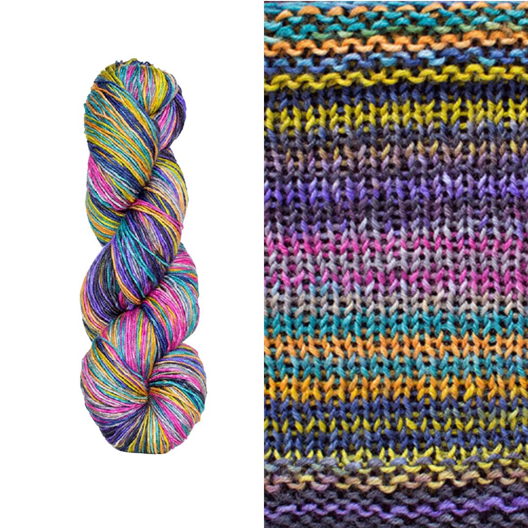 Anica Shawl Kit | Yarn Art Using Garter Stitch-Knitting Kits-Urth Yarns-Uneek Fingering 3022-Revolution Fibers