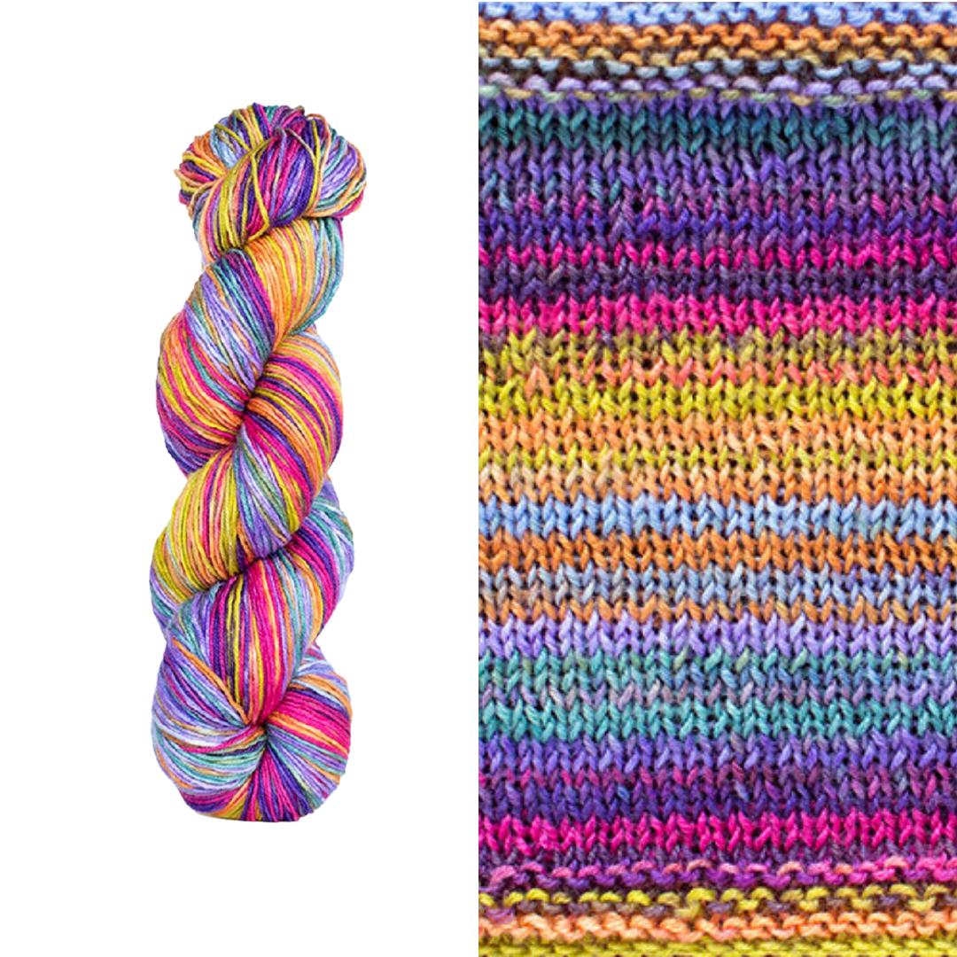 Anica Shawl Kit | Yarn Art Using Garter Stitch-Knitting Kits-Urth Yarns-Uneek Fingering 3024-Revolution Fibers