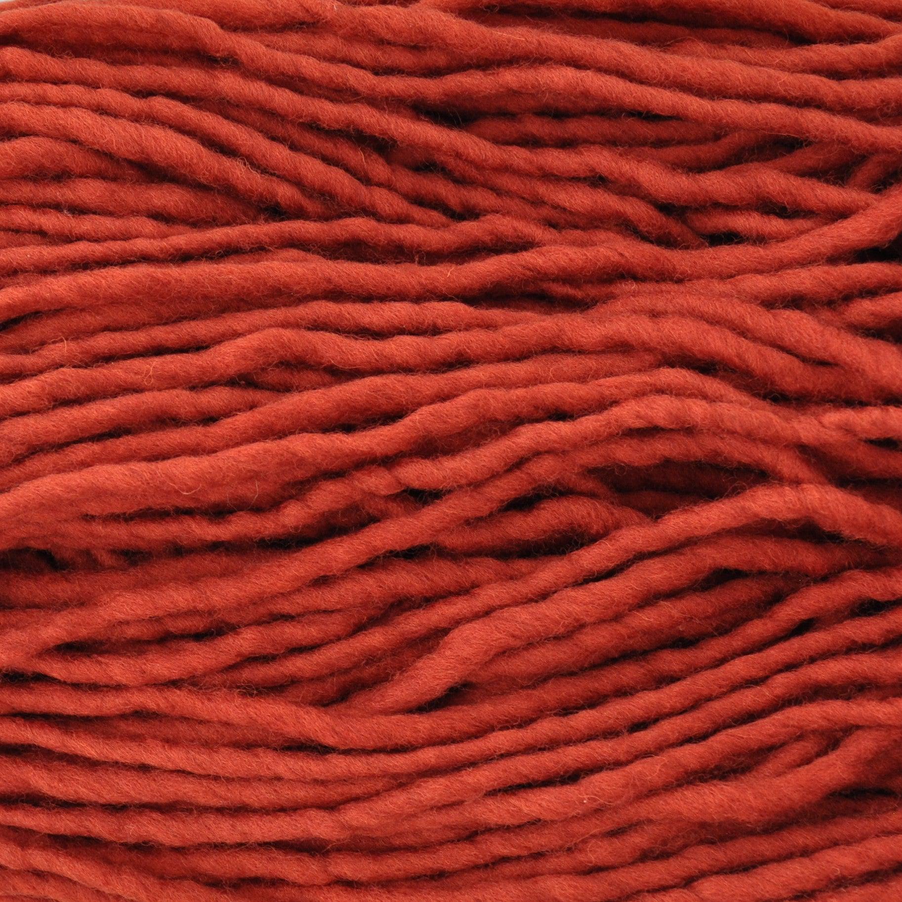 Burly Spun Super Bulky Weight Yarn | 132 Yards | 100% Wool-Yarn-Brown Sheep Yarn-Rooster Red - BS154R-Revolution Fibers