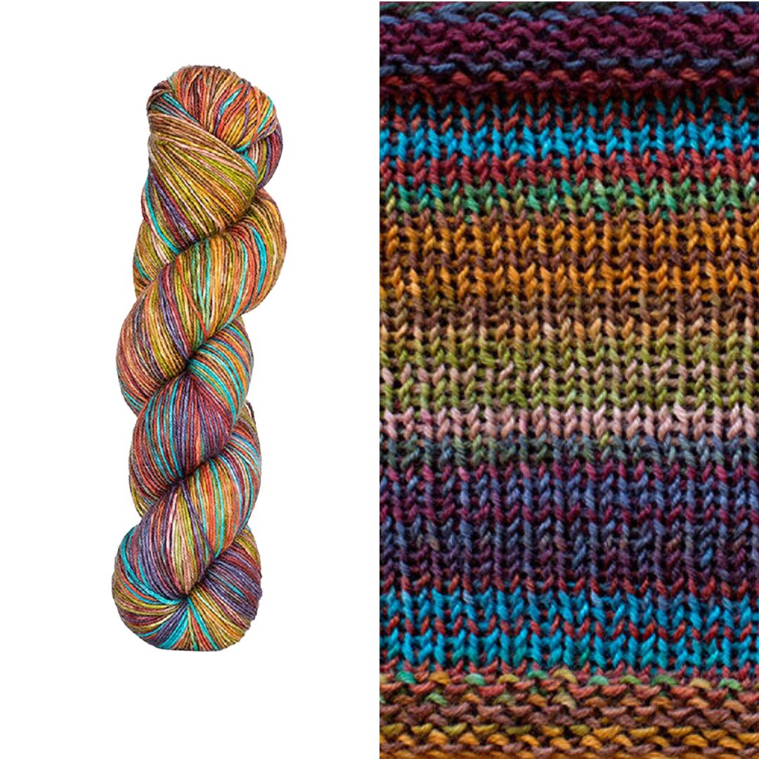 Anica Shawl Kit | Yarn Art Using Garter Stitch-Knitting Kits-Urth Yarns-Uneek Fingering 3002-Revolution Fibers