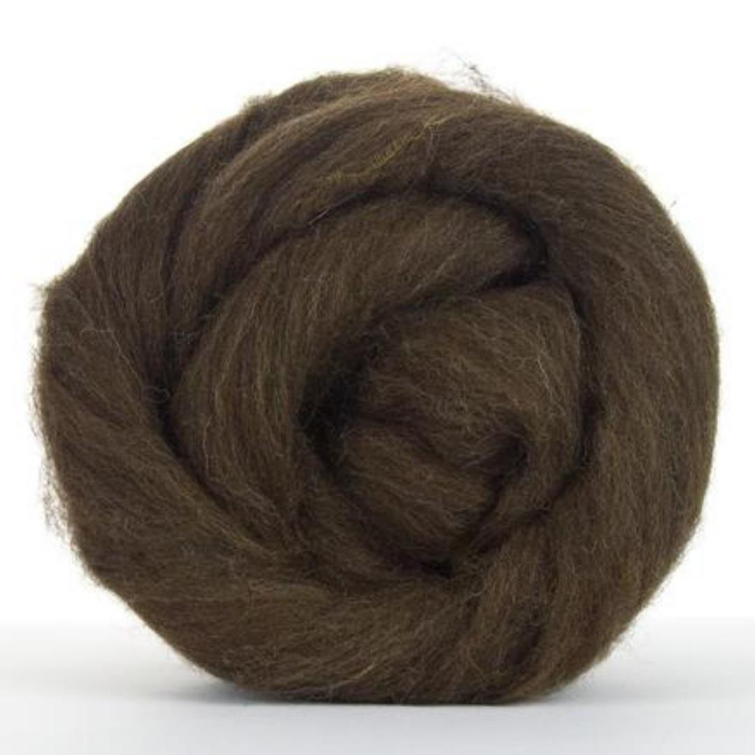 Toffee CORRIEDALE Wool Roving for Felting, Spinning or Weaving - 1