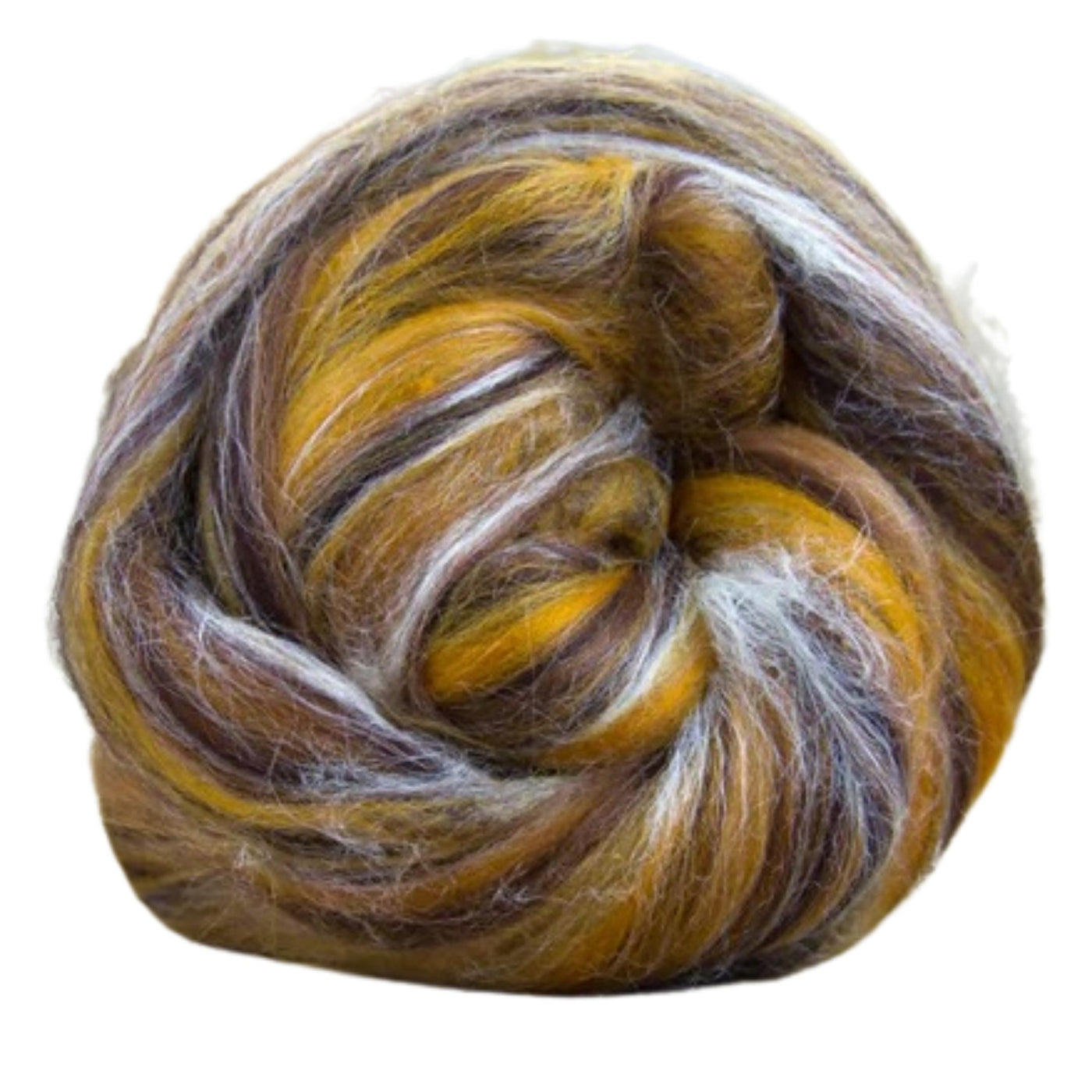 100 gram Ochre Wool Roving | 100% European Eco Merino Wool Roving