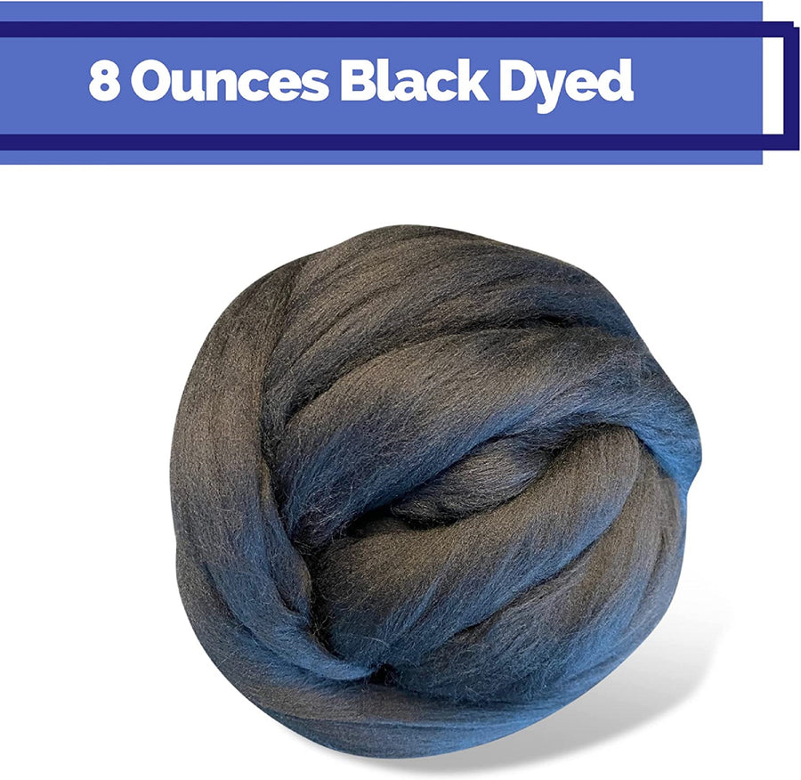 QLOUNI 50 Colors Fiber Wool Yarn Roving Set, Spinning Wool Roving
