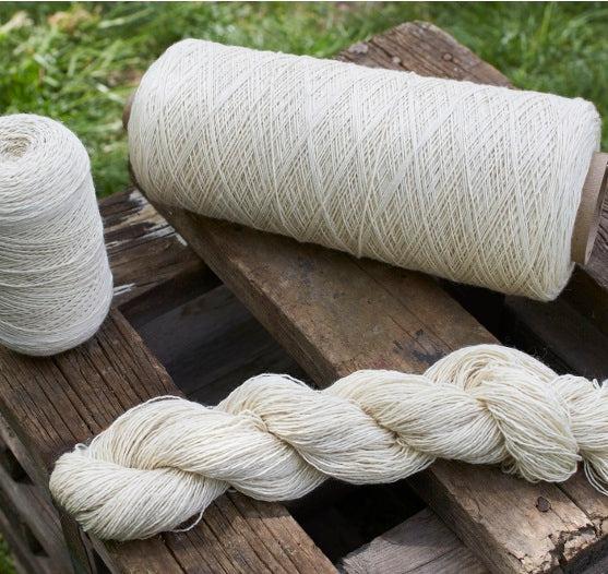 Silk Thick and Thin Undyed Yarn 2lb. 6 oz. Cone
