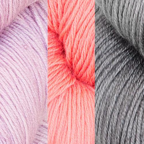 Divanyolu Shawl Kit | Yarn Art in Linen Stitch-Knitting Kits-Urth Yarns-Blueberry + Cherry + Mint-Revolution Fibers