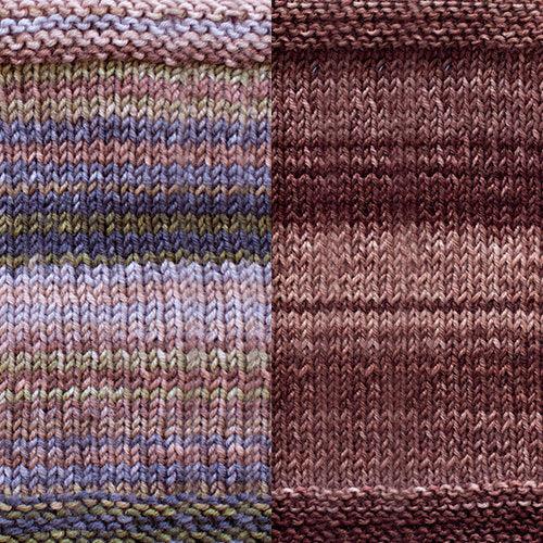 Koza Cocoon Wrap Kit | Yarn Art in Herringbone Stitch-Knitting Kits-Urth Yarns-Uncuffed-Koza 4006 + 61-Revolution Fibers