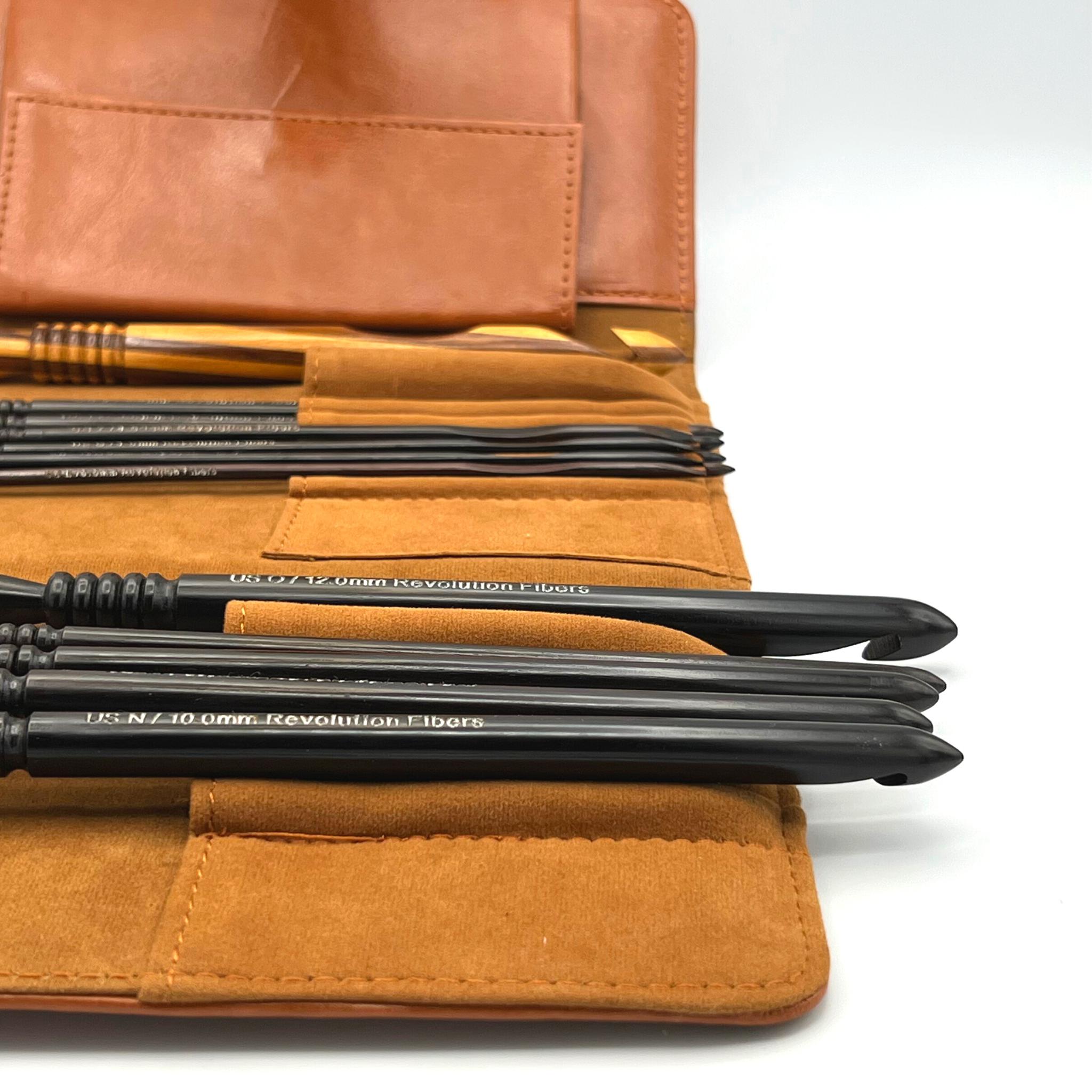 Ebony Wood Crochet Hook Set (13pc, 7