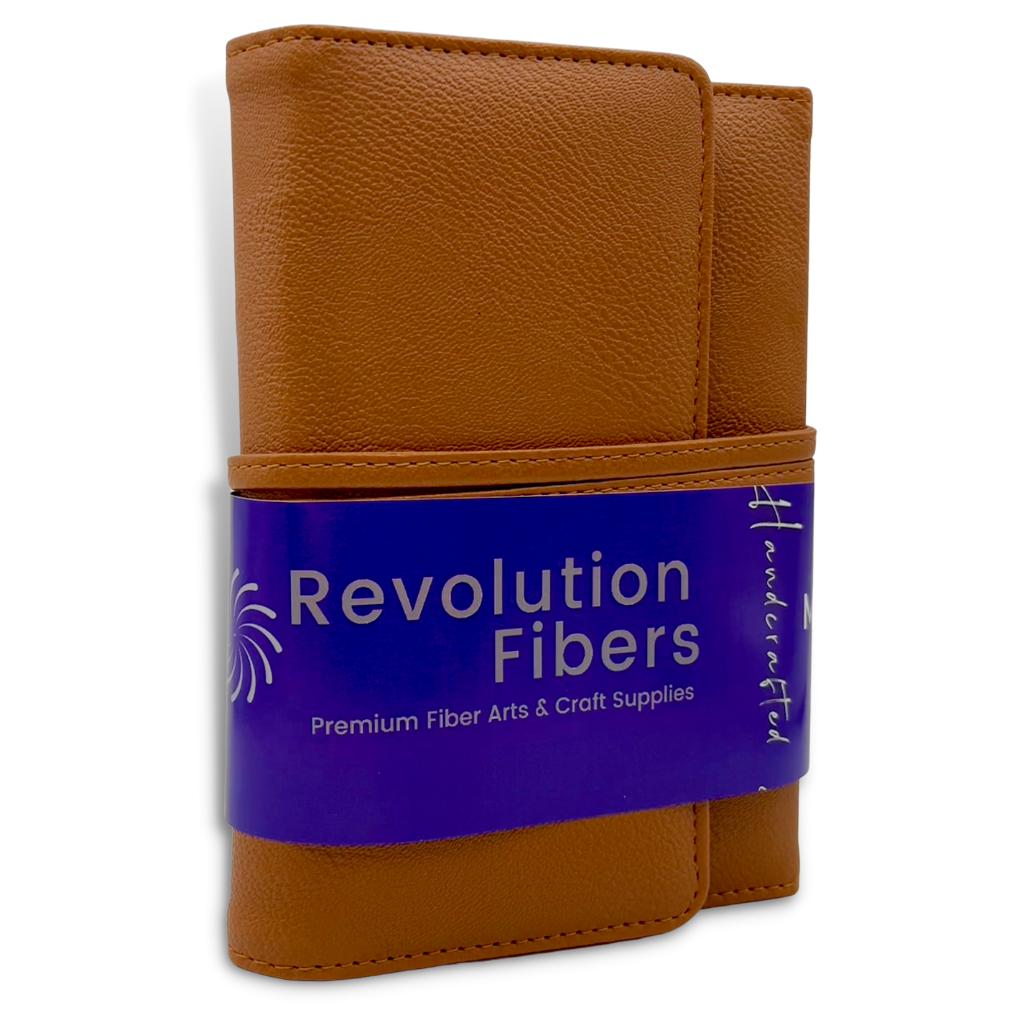 Premium 3.5 Inch Rosewood Interchangeable Circular Knitting Needle Set w/ Leather Case (29 Piece Set)-Knitting Needle Set-Revolution Fibers-Revolution Fibers