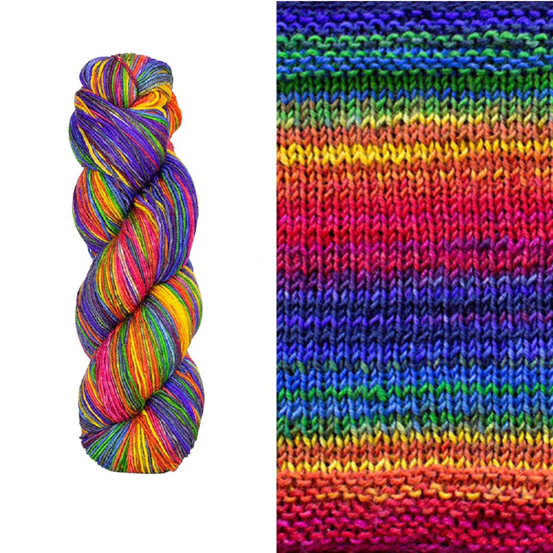 Anica Shawl Kit | Yarn Art Using Garter Stitch-Knitting Kits-Urth Yarns-Uneek Fingering 3004-Revolution Fibers