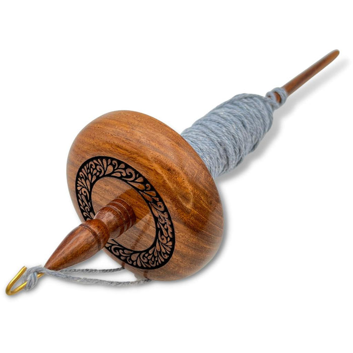 Revolution Fibers Rosewood Flora Drop Spindle