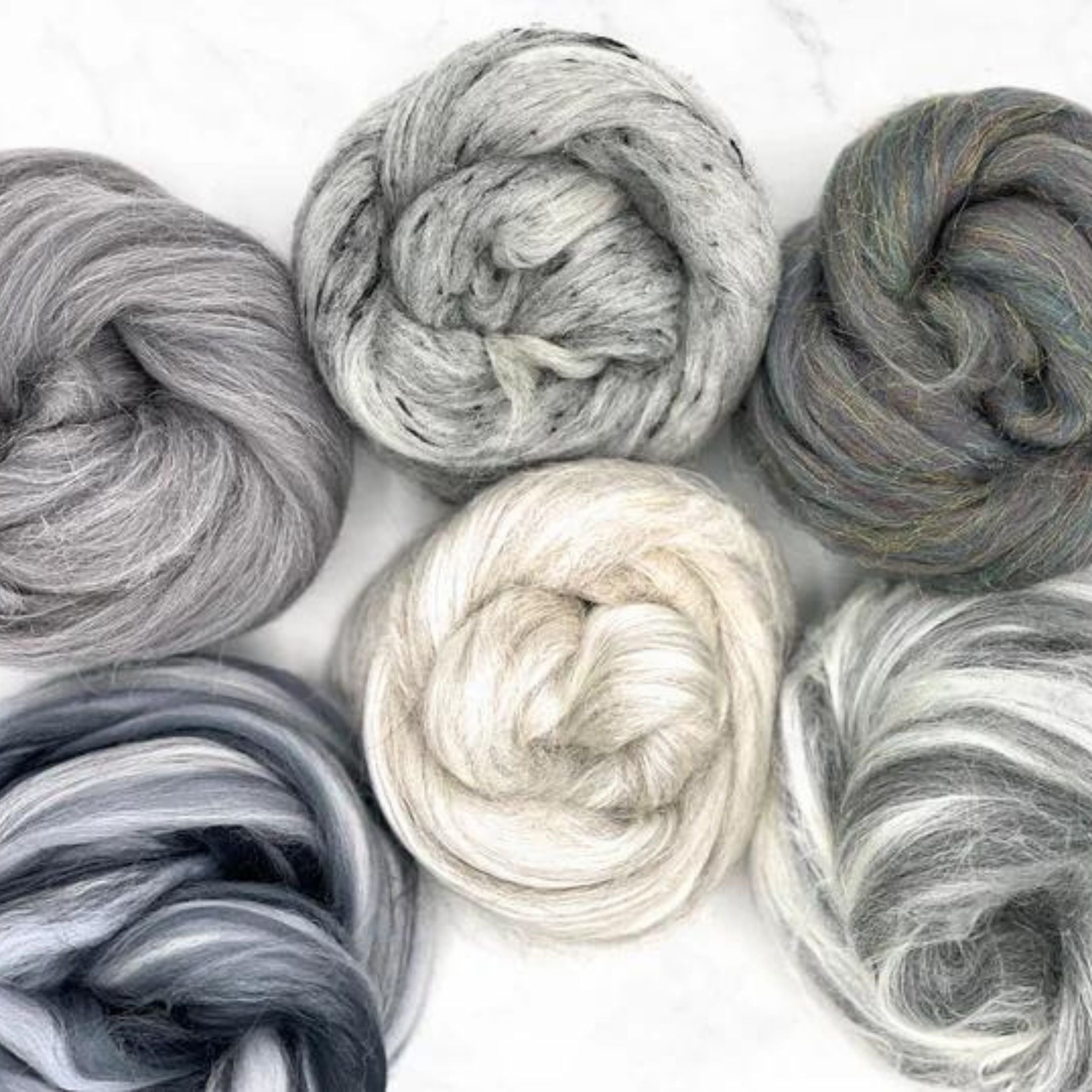 Shady Gray Variety Pack | Zen Blend Collection-Wool Roving-Revolution Fibers-Revolution Fibers