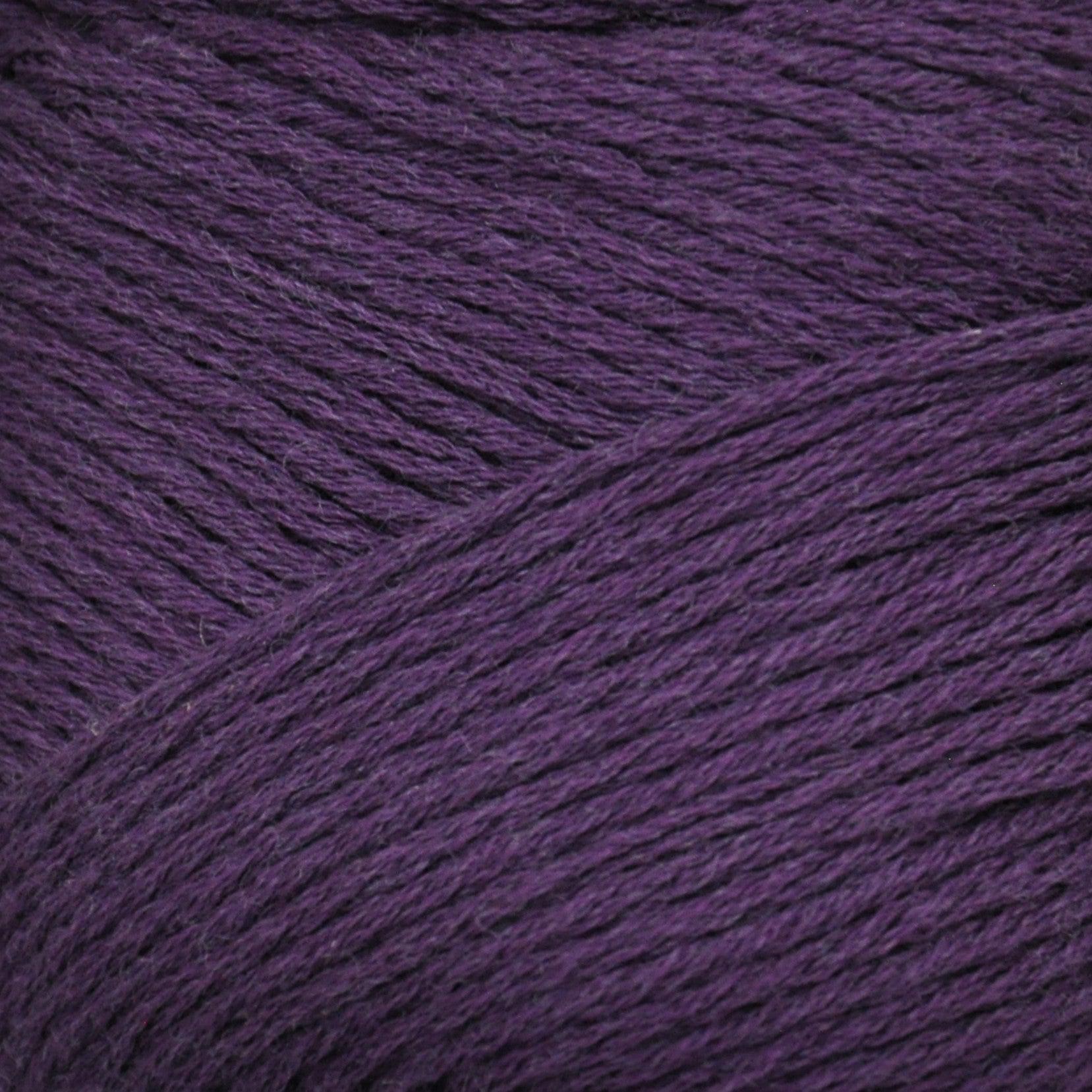 Cotton Fine Yarn Fingering Weight Yarn | 50 grams, 215 Yards | 80% Pima Cotton 20% Merino Wool-Yarn-Brown Sheep Yarn-Purple Basil - CF782C-Revolution Fibers