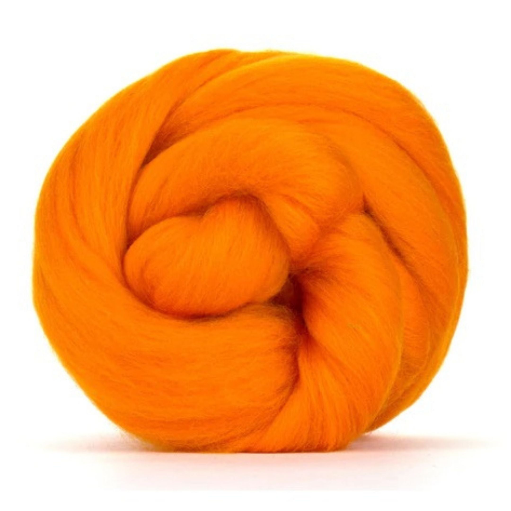 Revolution Fibers Solid Colored Merino Wool Tops | Premium 22 Micron, 64 Count Wool-Wool Roving-Revolution Fibers-Clementine-Revolution Fibers