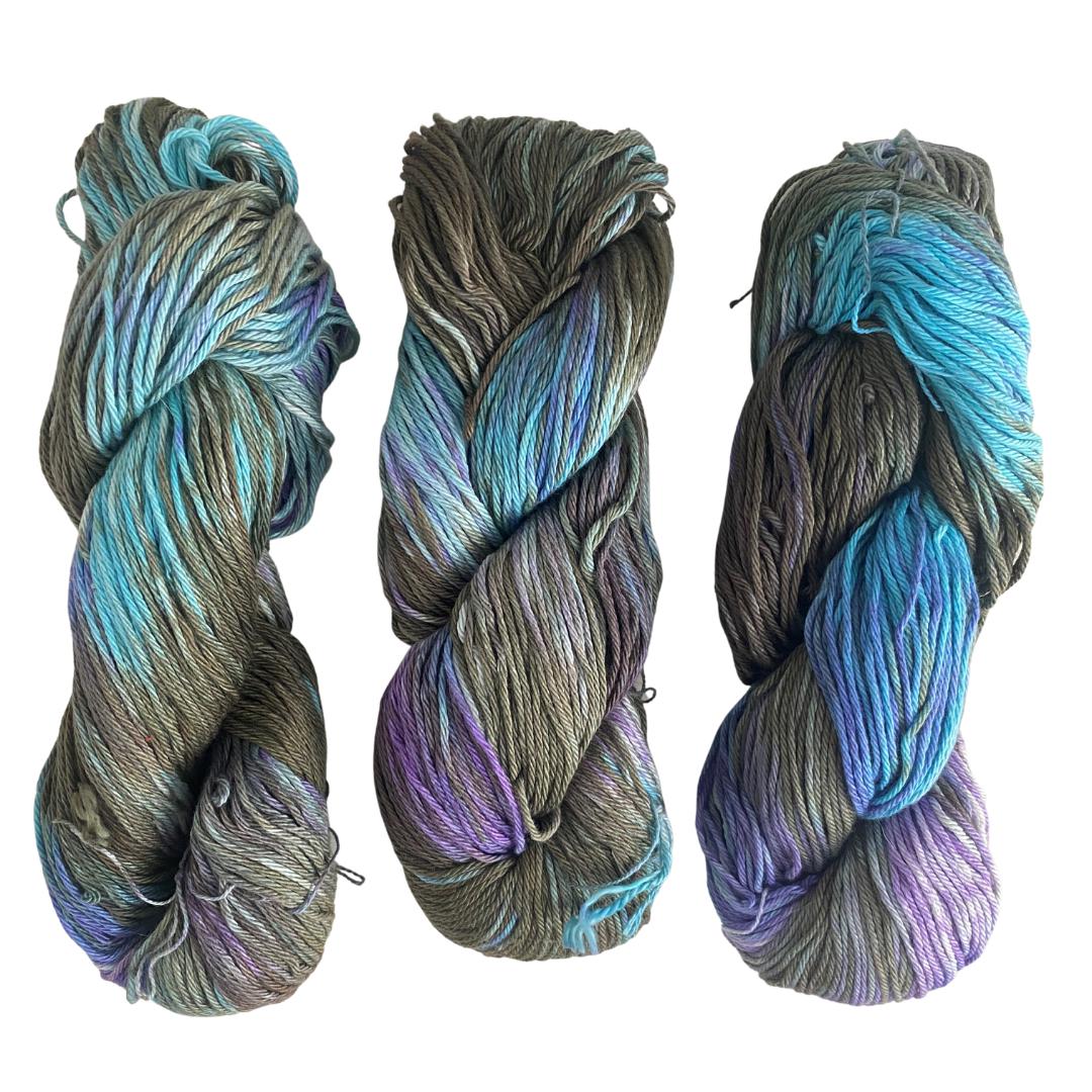 Hand Dyed Cotton Yarn Multi-Colored | DK Weight 100 Grams, 200 Yards, 4 Ply-Yarn-Revolution Fibers-Enchanted Earth-Revolution Fibers