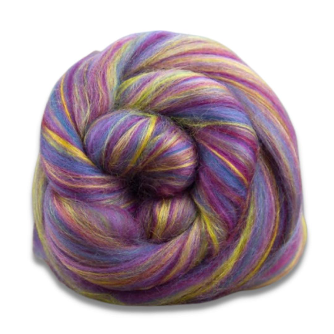 Bambino Range Roving (8 Ounces) | Tonal Blend of 85% Dyed Merino and 15% Dyed Bamboo-Wool Roving-Revolution Fibers-Twinkle Twinkle Pink-Revolution Fibers