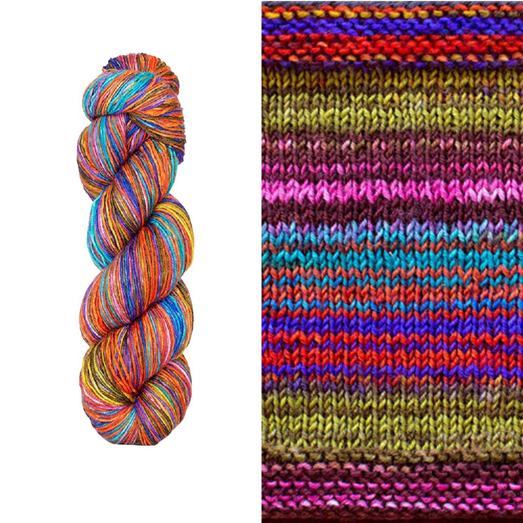 Anica Shawl Kit | Yarn Art Using Garter Stitch-Knitting Kits-Urth Yarns-Uneek Fingering 3007-Revolution Fibers
