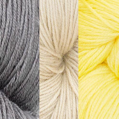 Divanyolu Shawl Kit | Yarn Art in Linen Stitch-Knitting Kits-Urth Yarns-Mint + Oleaster + Citrus-Revolution Fibers