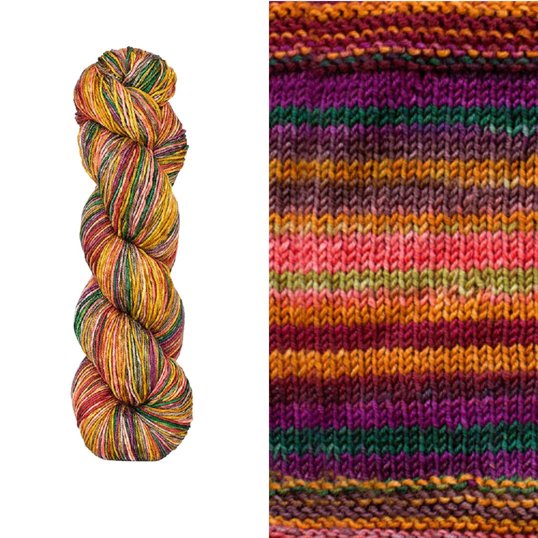 Anica Shawl Kit | Yarn Art Using Garter Stitch-Knitting Kits-Urth Yarns-Uneek Fingering 3008-Revolution Fibers