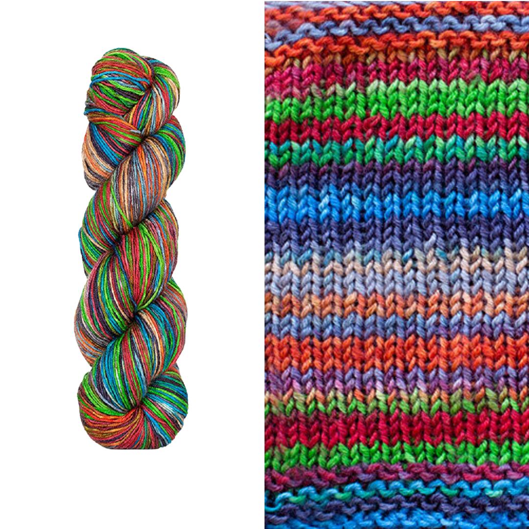 Anica Shawl Kit | Yarn Art Using Garter Stitch-Knitting Kits-Urth Yarns-Uneek Fingering 3009-Revolution Fibers