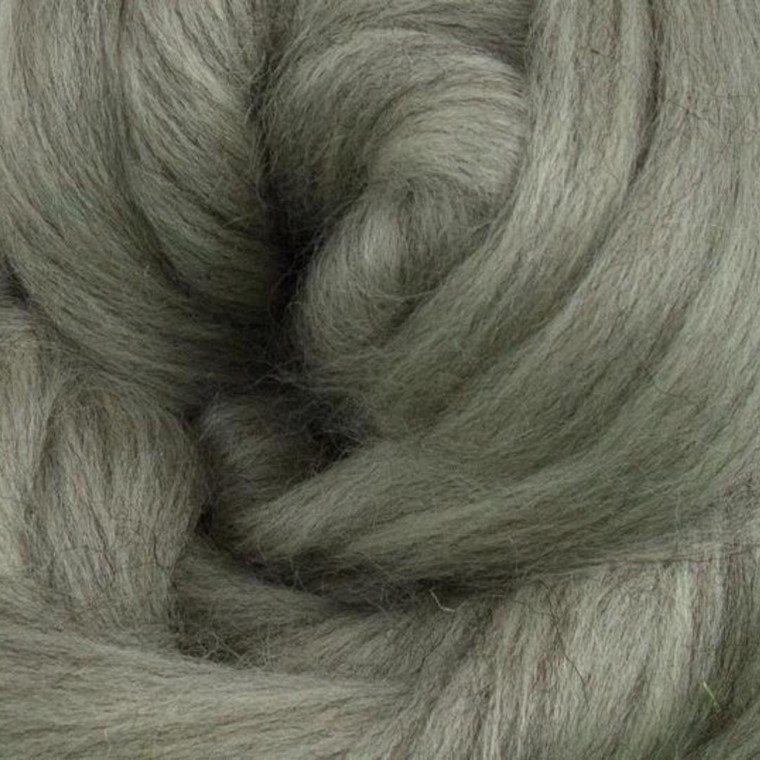 Corriedale Wool Roving Top (1 lb / 16 oz) | 28 Microns, Natural Gray Undyed, Cleaned and Combed Core Wool-Wool Roving-Revolution Fibers-Revolution Fibers