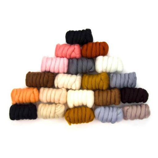 Mixed Merino Wool Variety Pack | All Creatures (Naturals) 500 Grams, 23 Micron-Wool Roving-Revolution Fibers-Revolution Fibers