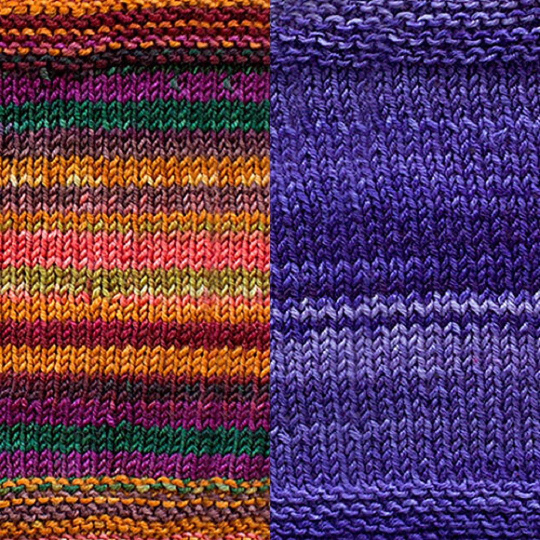 Beaubourg Shawl Kit | Contemporary Yarn Art in a Shawl-Knitting Kits-Urth Yarns-4008 + 4055-Revolution Fibers