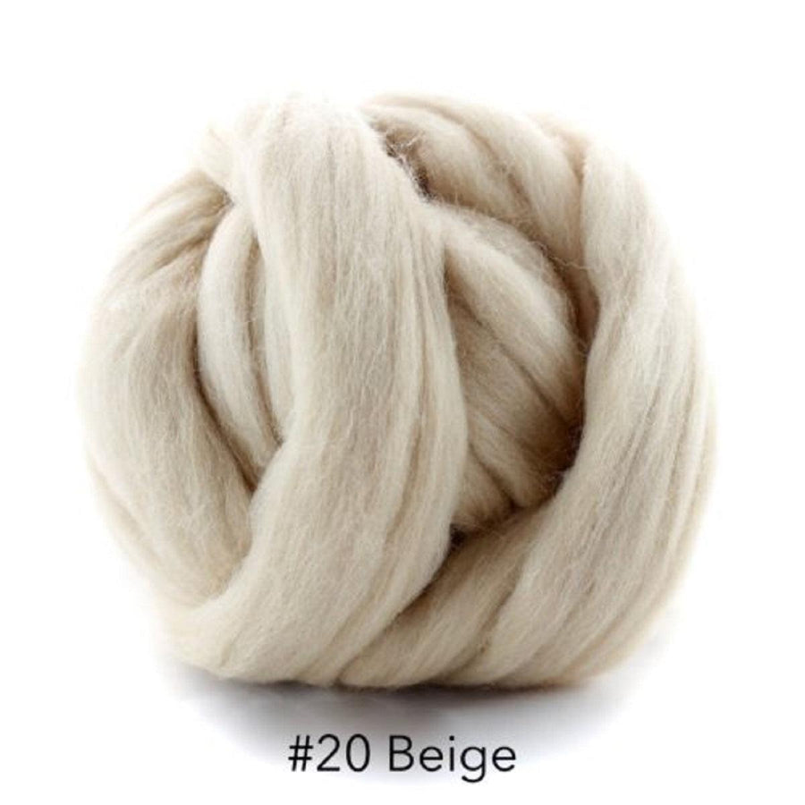 Polish Merino Wool Top - Beige-Wool Roving-Kromski-8 Ounces-Revolution Fibers