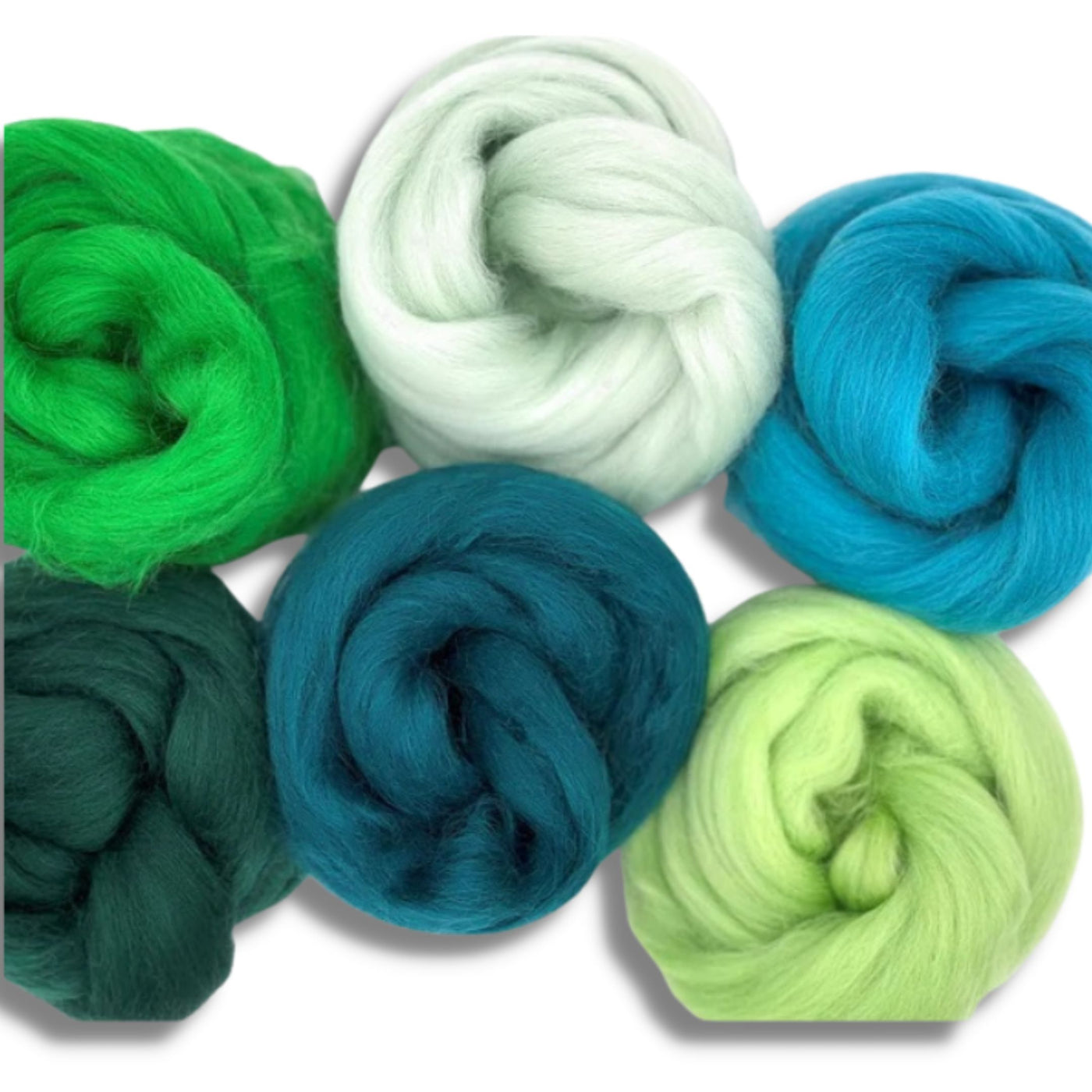 Corriedale Collection | Botanical Garden Bundle of Dyed Wool Tops | 150 Grams, 26 Micron-Wool Roving-Revolution Fibers-Revolution Fibers