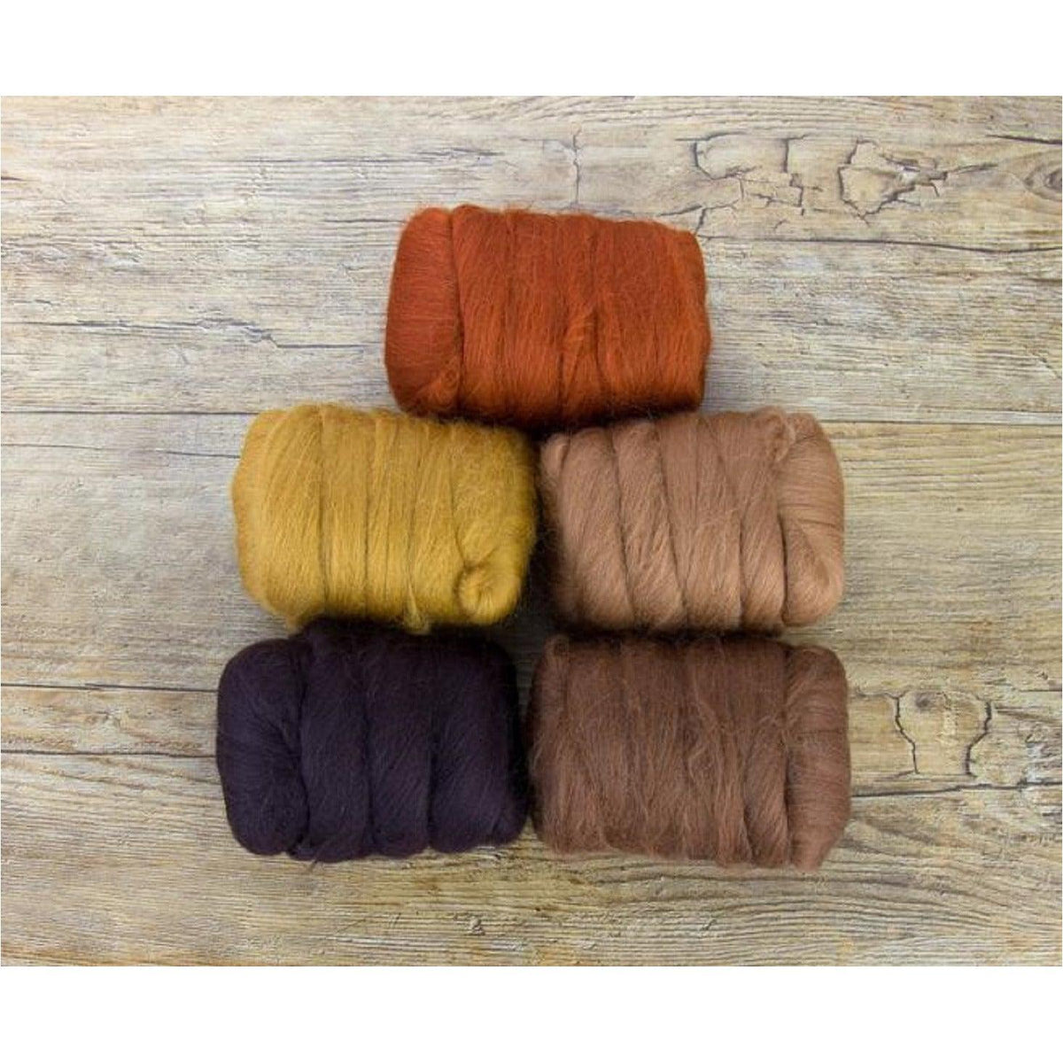 Skin Color Wool Merino Wool Roving Color Pack | Barky Browns | Revolution Fibers