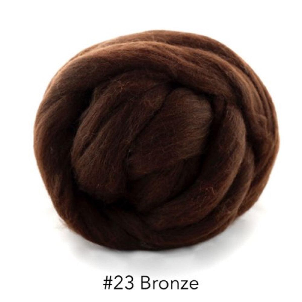 Polish Merino Wool Top - Bronze-Wool Roving-Kromski-8 Ounces-Revolution Fibers