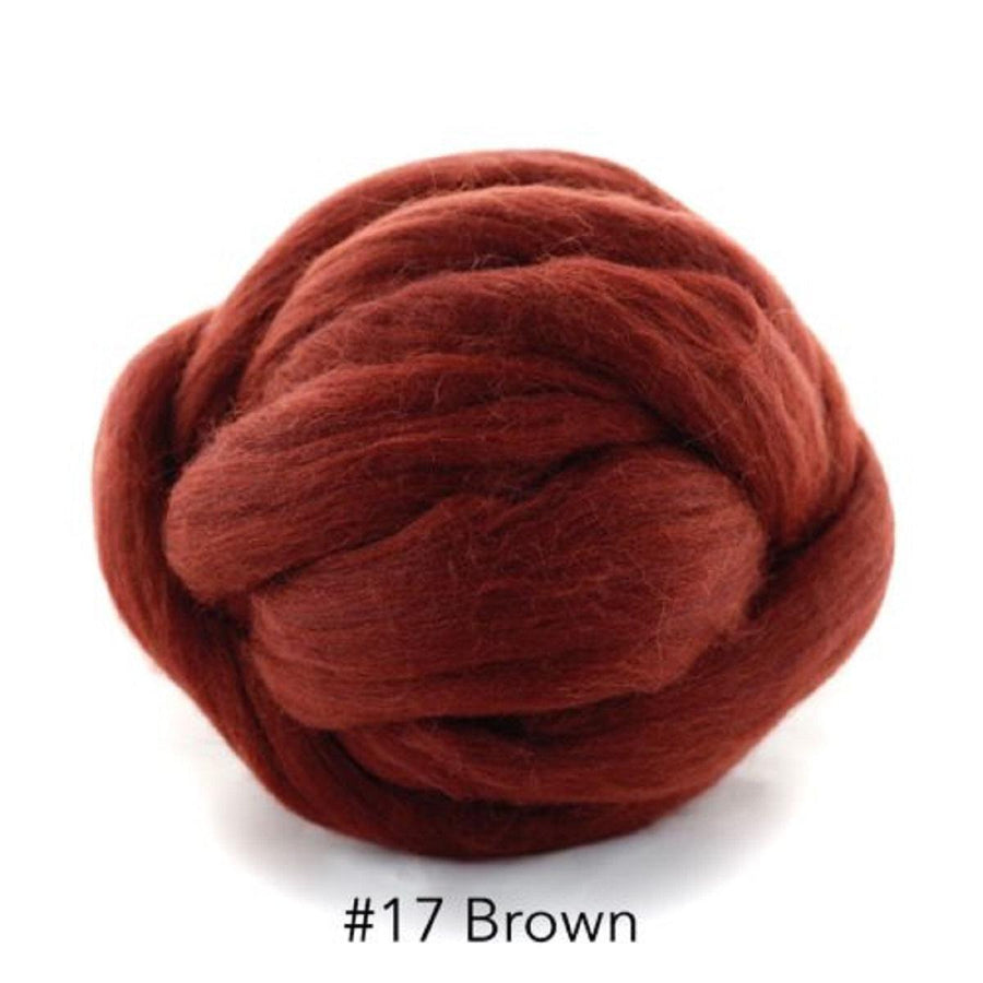 Polish Merino Wool Top - Brown-Wool Roving-Kromski-8 Ounces-Revolution Fibers
