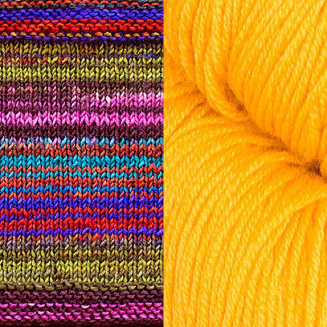 Butterfly Papillon Shawl Kit | Yarn Art Using Elegant Short Rows-Knitting Kits-Urth Yarns-3007 + Buckthorn-Revolution Fibers