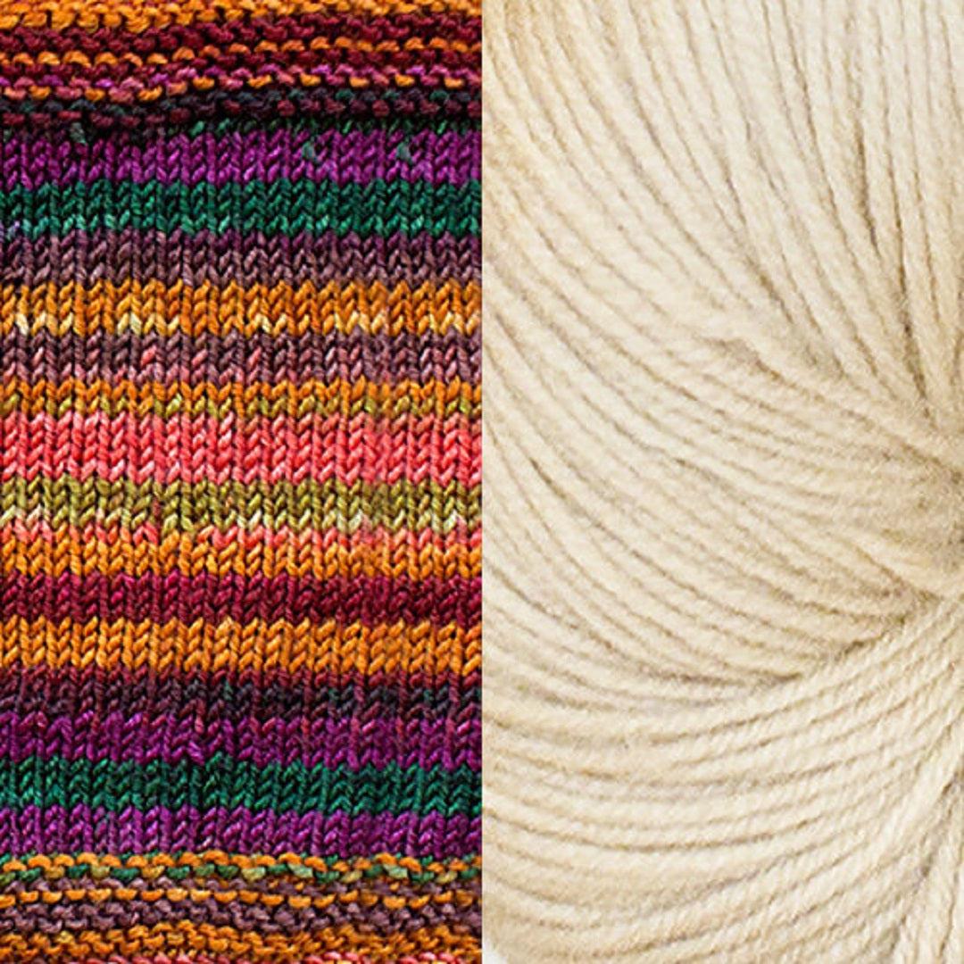 Butterfly Papillon Shawl Kit | Yarn Art Using Elegant Short Rows-Knitting Kits-Urth Yarns-3008 + Oleaster-Revolution Fibers