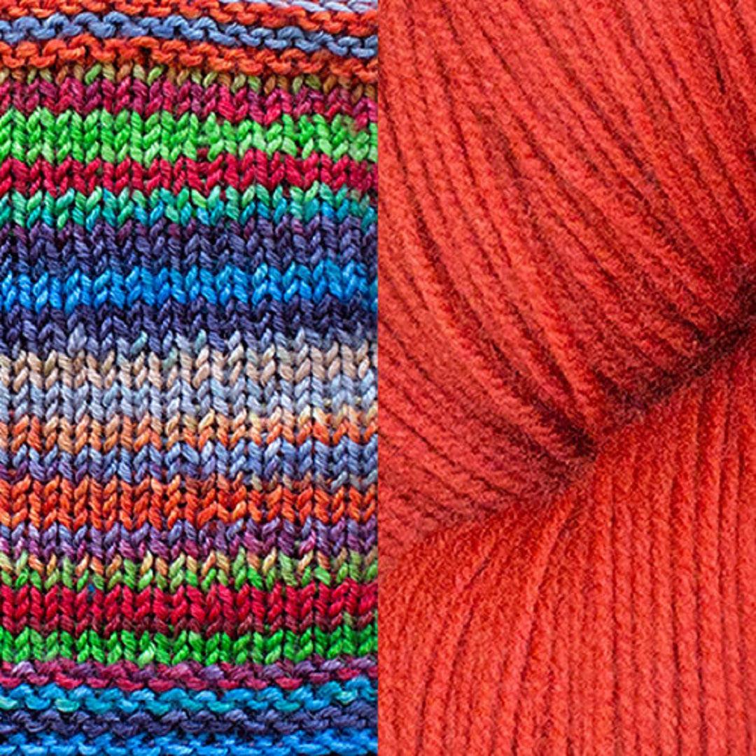 Butterfly Papillon Shawl Kit | Yarn Art Using Elegant Short Rows-Knitting Kits-Urth Yarns-3009 + Rubia-Revolution Fibers