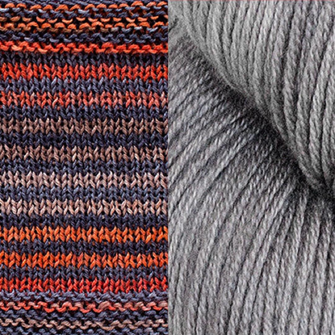 Butterfly Papillon Shawl Kit | Yarn Art Using Elegant Short Rows-Knitting Kits-Urth Yarns-3021 + Mint-Revolution Fibers