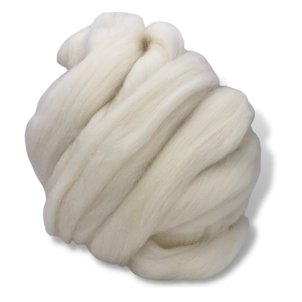Cheviot Wool Roving Top (1 lb / 16 oz) | 30 Microns, Natural Undyed, Cleaned and Combed Core Wool-Wool Roving-Revolution Fibers-Revolution Fibers